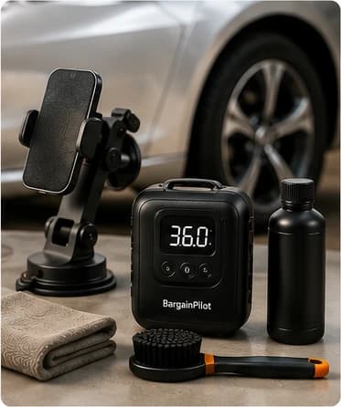 Editorial lifestyle image representing auto accessory shopping