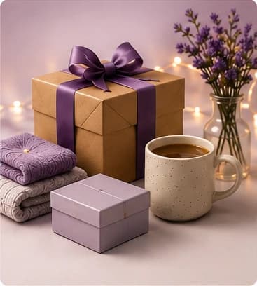 Editorial lifestyle image representing gift shopping