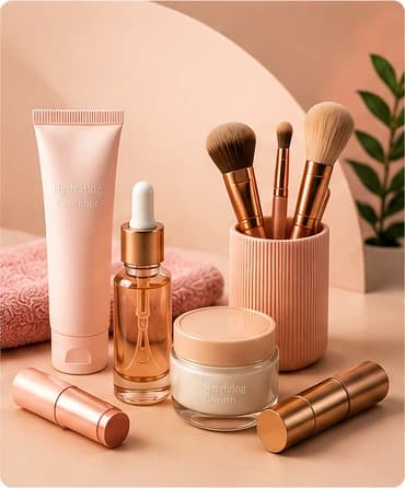 Editorial lifestyle image representing beauty shopping